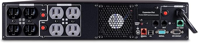 CyberPower PR1500RT2U Smart App Sinewave UPS System, 1500VA/1500W, 8 Outlets, 2U Rack/Tower, AVR