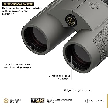 Leupold BX-4 Range HD TBR/W 10x42mm Range-Finding Binocular Shadow Gray (182883)
