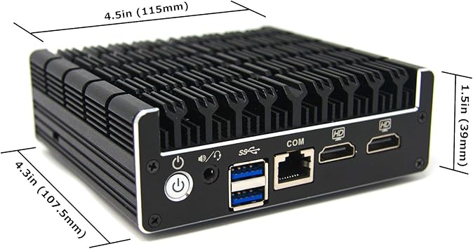 Protectli Vault FW4B - 4 Port, Firewall Micro Appliance/Mini PC - Intel Quad Core (Celeron J3160), AES-NI, Barebone