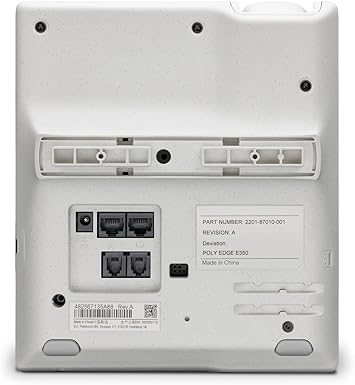 Poly Edge E350 IP Desk Phone (Plantronics + Polycom) – Easy Installation w/Wi-Fi – 8-line Keys for up to 32 Lines – Integrated Bluetooth for Mobile Phone & Headset Pairing – New Accessibility Options