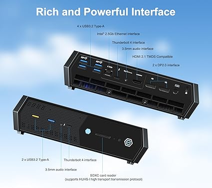 Intel Gaming Pc, 12th Core i7-12700H(14C/20T, 24MB Cache) Intel NUC 12 Enthusiast Mini PC, Intel Arc A770M 16GB GDDR6, No Ram, No SSD, No OS, Support 8K/WiFi6E/BT5.3/Thunderbolt4/HDMI/DP