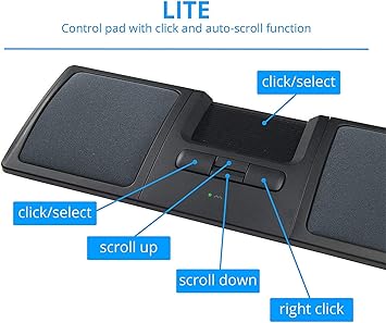 Mousetrapper Lite Portable Ergonomic Padded Mouse Trackpad Mac PC - Black (New Model)