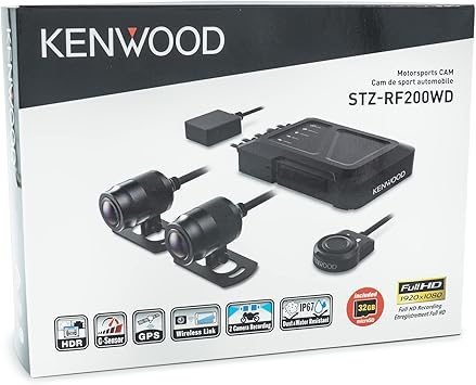Kenwood STZ-RF200WD Motorsports HD Dash Cam with GPS and Rear-View Cam