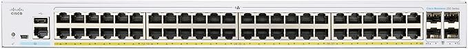 CISCO DESIGNED Business CBS250-48PP-4G Smart Switch | 48 Port GE | Partial PoE | 4x1G SFP | Limited Lifetime Protection (CBS250-48PP-4G)