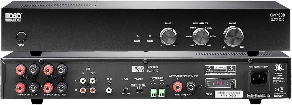 OSD Audio SMP300 Class D Digital Subwoofer Amplifier Rated at 300W Max