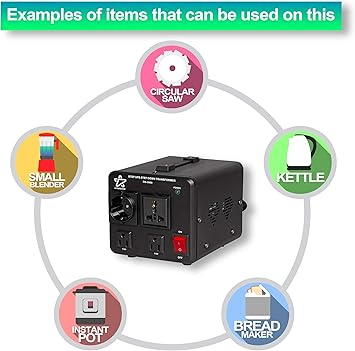 International Diamond Series Dynastar Step Up & Step Down Voltage Converter and Transformer, 110-220 to 220-240 Volts; Heavy Duty, Extra Durable Lifetime Coil, 5-Year-Warranty, 3500 Watts