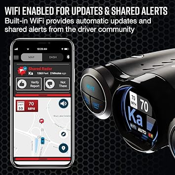 COBRA Road Scout Dash Cam and Radar Detector, WiFi, Bluetooth, iRadar Compatible, HD 1080P Dash Camera for Cars, Heavy Duty EZ Mag Mount, Connects with iRadar App, Black