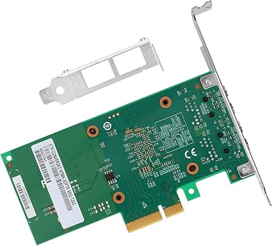 Euqvos for Intel X550-T2 ELX550AT2 Chip 10GbE RJ45 PCIE Network Card, Dual RJ45 Ports PCI Express v3.0 X4, 10/5/2.5/1Gbps, 10Gb LAN Adapter for Windows Server, Windows 7/8/10, Linux