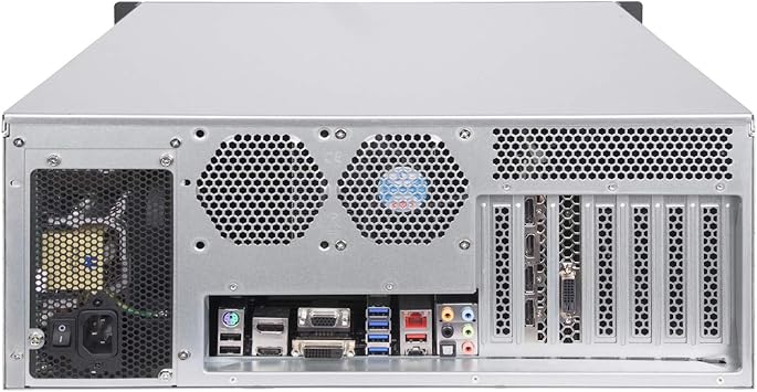 SilverStone Technology RM41-H08 4U Rackmount Server Case with 5 x 3.5 Hot-Swappable Bay and 3 x 5.25 Bays with USB 3.1 Gen 1 RM41-H08-x
