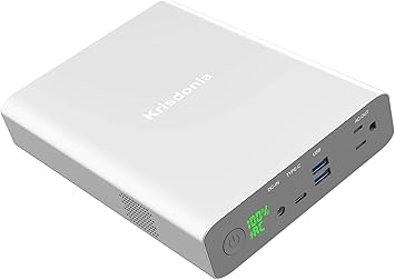 AC Power Bank, Krisdonia 222Wh/60000mAh 130W AC Outlet Portable Laptop Charger, Power Supply Battery Backup for MacBook, Laptop and More