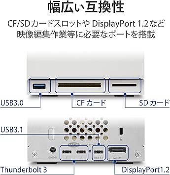 LaCie 2big Dock RAID 28TB External RAID Hard Drive HDD with SD Card CF Card Slots, for Mac and PC Desktop Data Redundancy Thunderbolt 3 USB-C USB 3.0, 1 Month Adobe CC, Data Recovery (STGB28000400)