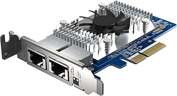 QNAP QXG-10G2T-X710 Two Port 10GbE Network Card with SR-IOV and iSCSI, Block-Based and Supports Multiple Virtual Disk Modes