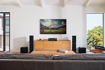 Denon AVR-X1800H 7.2 Channel AV Receiver - 80W/Channel, Wireless Streaming via Built-in HEOS, WiFi, & Bluetooth, Supports Dolby Vision, HDR10+, Dynamic HDR, and Home Automation Systems