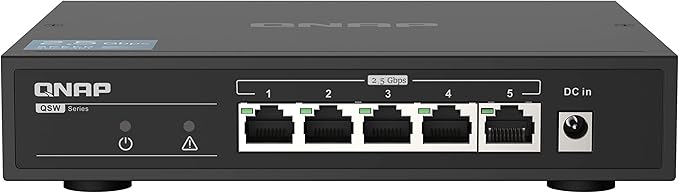 QNAP QSW-1105-5T-US 5-Port Unmanaged 2.5GbE Switch Broadcom BCM53161 chipset