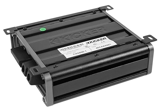 Kicker 46CXA8001T CXA800.1 800 Watt RMS Mono Class D Car Audio Amplifier Bundle with Rockville RWK4CU 4 AWG Gauge 100% Copper Complete Amp Installation Wire Kit OFC