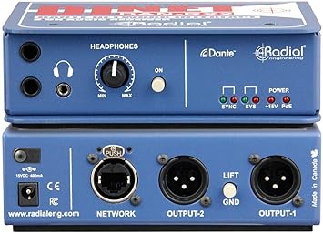 Radial DiNET DAN-RX2 2-Channel Dante Network Receiver