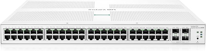 HPE Networking Instant On Switch Series 1930 48-Port Gb Smart-Managed Layer 2+ Ethernet Switch | 48x 1G | 4X SFP+ | US Cord (JL685A#ABA)