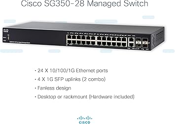 Cisco Systems 28-Port Gigabit Managed Switch (SG350-28-K9-NA)