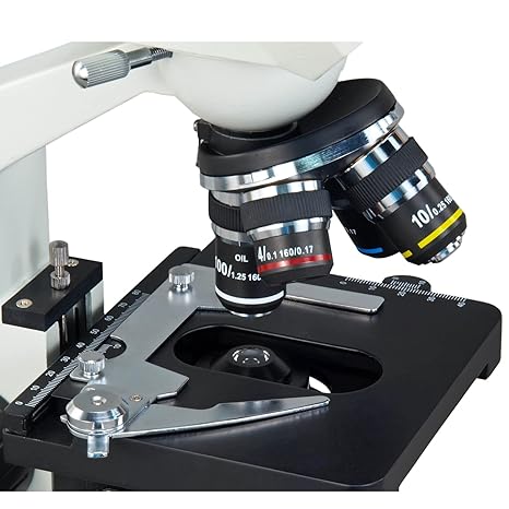 OMAX 40X-2000X Digital LED Compound Microscope with Built-in 1.3MP Camera and Double Layer Mechanical Stage Compatible with Windows and Mac