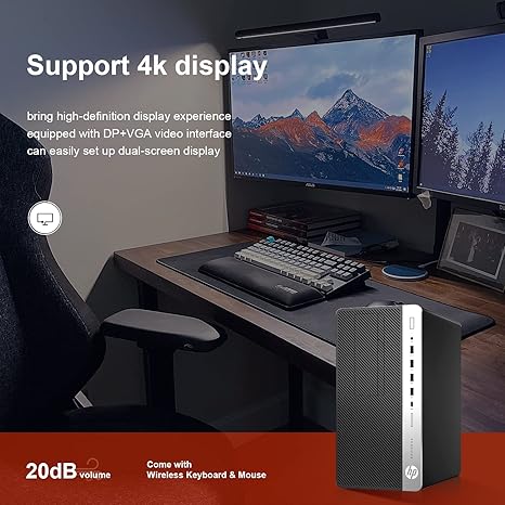 HP ProDesk 600 G3 Mini Tower Desk top PC i7-7700 Up to 4.20GHz 16GB RAM 512GB SSD + 1TB HDD HDMI Built in Wi-Fi & BT DVD-RW Dual Monitor Support Wireless Keyboard & Mouse Windows 11 Pro (Renewed)