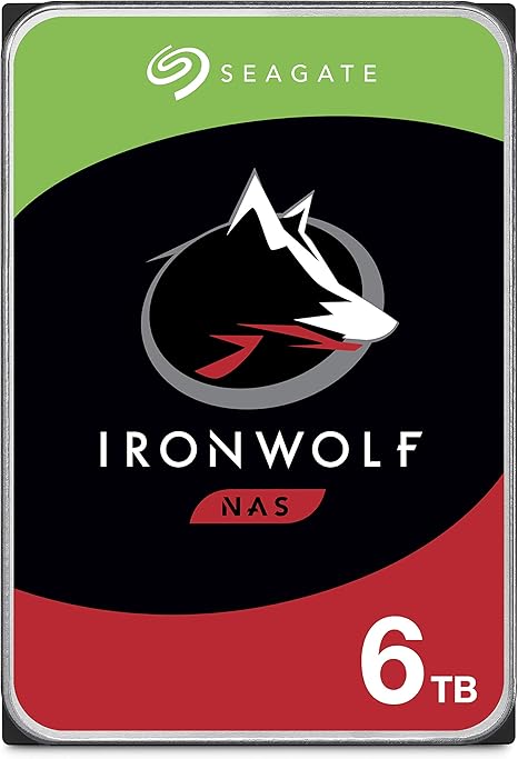 Seagate IronWolf 6TB NAS Internal Hard Drive HDD – CMR 3.5 Inch SATA 6Gb/s 5600 RPM 256MB Cache for RAID Network Attached Storage – Frustration Free Packaging (ST6000VN001)