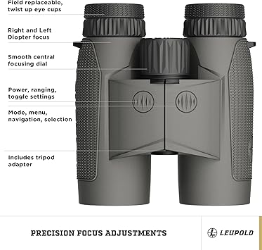 Leupold BX-4 Range HD TBR/W 10x42mm Range-Finding Binocular Shadow Gray (182883)