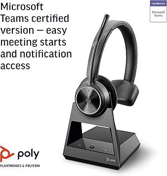 Poly Savi 7310-M Ultra-Secure Wireless DECT Headset System - Microsoft Teams Certified Version