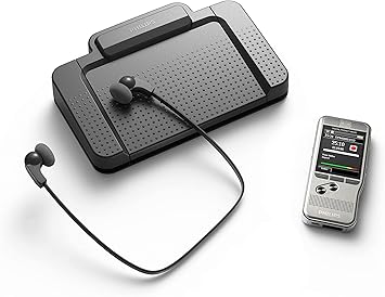Philips PocketMemo DPM6700/03 Author and Assistant Kit Includes DPM6000 Voice Recorder, Foot Switch ACC2330, Stereo Underchin Headphones LFH0334 and SpeechExec Basic Voice & Playback Software