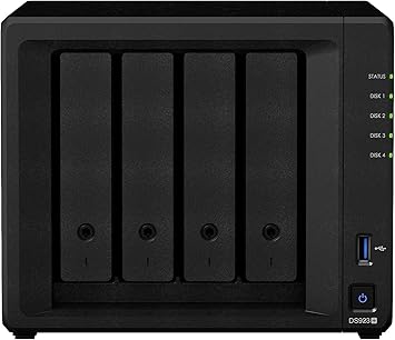 Synology DiskStation DS923+ 4-Bay NAS Enclosure Server | AMD Ryzen R1600 Dual-Core up to 3.1 GHz | 8GB DDR4 RAM | NO SSD & HDD Installed