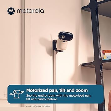 Motorola Baby PIP1610 HD - 5" Motorized Video Baby Monitor w/ 2 Cameras, Wall Mount, 1000ft Range, Two-Way Audio, Room Temperature Monitoring - Private Connection (No Wi-Fi, Does Not Use App)