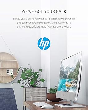 HP 27 Pavilion All-in-One PC, 10th Gen Intel i7-10700T Processor, 16 GB RAM, Dual Storage 512 GB SSD and 1TB HDD, Full HD IPS 27 inch Touchscreen, Windows 10 Home, Keyboard and Mouse (27-d0072, 2020)