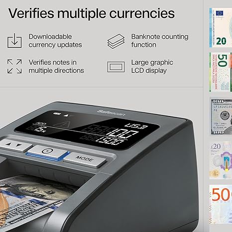 Safescan 185-S Black - Multi-Direction Automatic Counterfeit Detector
