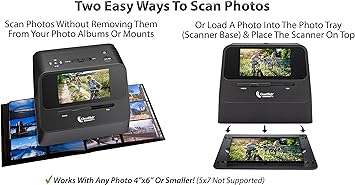 ClearClick 14 MP QuickConvert 2.0 Photo, Slide, and Negative Scanner - Scan 4x6 Photos & 35mm, 110, 126 Film