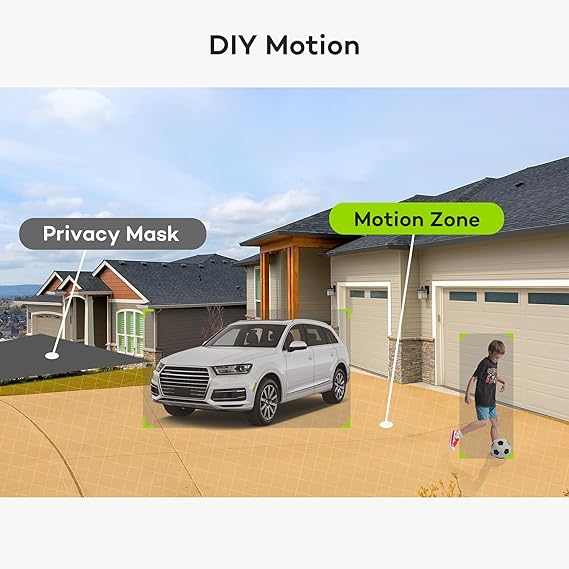 ONWOTE Wired 4K NVR Security Camera System PoE, Human Vehicle Detection Smart Color Night Vision, 8CH 4K 8MP NVR 2TB HDD, 4X 6MP Outdoor 122° PoE IP Cameras with Audio, CCTV System for Home Business