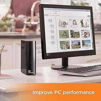 Western Digital 16TB Elements Desktop External Hard Drive, USB 3.0 External Hard Drive for Plug-and-Play Storage - WDBWLG0160HBK-NESN