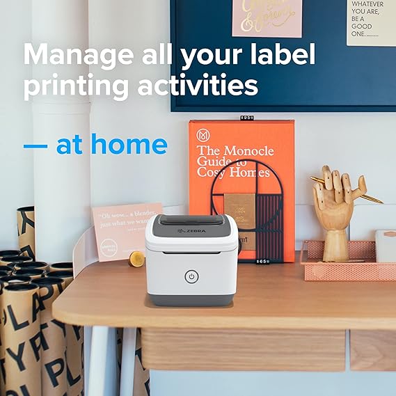 ZSB Series Thermal Label Printer from Zebra ZSB Label Printer Frustration Free Wireless Labeling for Shipping, Address, Barcodes, Filing and More - ZSB-DP12-2-inch Print Width