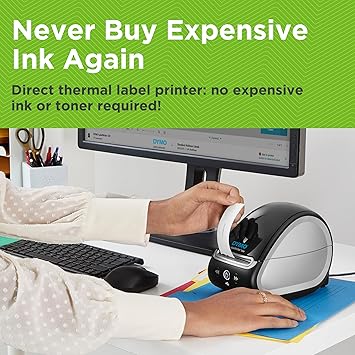 DYMO LabelWriter 5XL Label Printer with Automatic Label Recognition, Prints Extra-Wide Shipping Labels from Amazon, Ebay, Etsy, Poshmark, and More - Great Label Maker for Ecommerce Sellers
