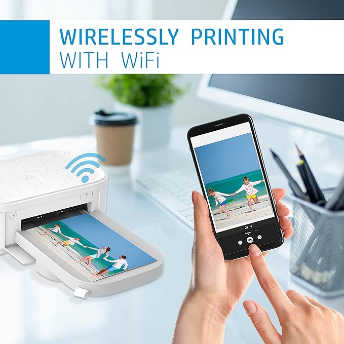 HP Sprocket Studio Plus WiFi Printer – Wirelessly Prints 4x6” Photos from Your iOS & Android Device