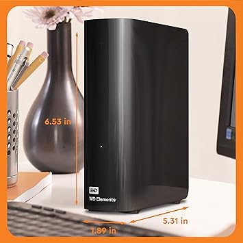 Western Digital 16TB Elements Desktop External Hard Drive, USB 3.0 External Hard Drive for Plug-and-Play Storage - WDBWLG0160HBK-NESN