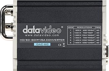 Datavideo DAC-60 SD/HD/3G-SDI to VGA Scaler and Converter