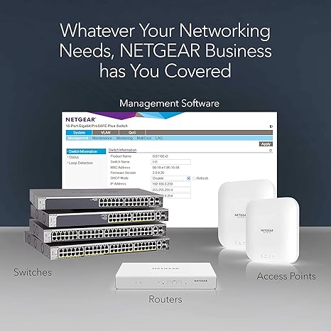 NETGEAR 8-Port PoE Gigabit Ethernet Plus Switch (GS108PEv3) - Managed, with 4 x PoE @ 53W, Desktop or Wall Mount, and Limited Lifetime Protection