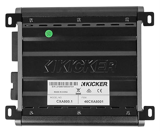 Kicker 46CXA8001T CXA800.1 800 Watt RMS Mono Class D Car Audio Amplifier Bundle with Rockville RWK4CU 4 AWG Gauge 100% Copper Complete Amp Installation Wire Kit OFC