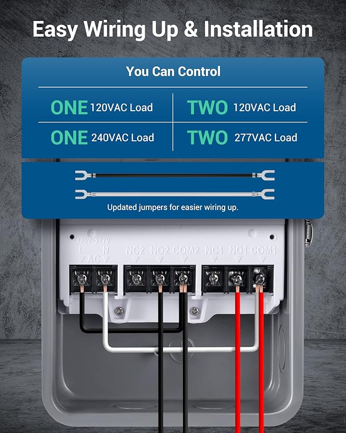 DEWENWILS Outdoor Smart Wi-Fi Outlet Box, Heavy Duty 40A 120VAC 2HP Wireless Controller Timer Switch for Pool Water Heater SPA, Compatible with Smart Phone, Alexa, UL Listed