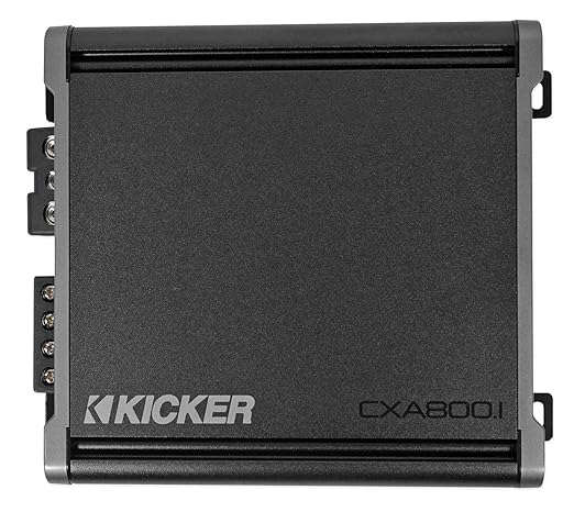 Kicker 46CXA8001T CXA800.1 800 Watt RMS Mono Class D Car Audio Amplifier Bundle with Rockville RWK4CU 4 AWG Gauge 100% Copper Complete Amp Installation Wire Kit OFC