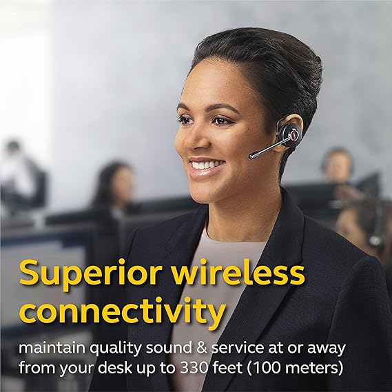 Jabra Engage 65 Wireless Headset, Convertible – Telephone Headset with Industry-Leading Wireless Performance, Advanced Noise-Cancelling Microphone, All Day Battery Life
