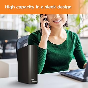 Western Digital 16TB Elements Desktop External Hard Drive, USB 3.0 External Hard Drive for Plug-and-Play Storage - WDBWLG0160HBK-NESN