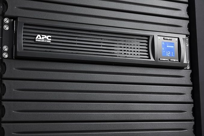 APC UPS 1000VA Smart-UPS with SmartConnect, Pure Sinewave UPS Battery Backup, Line Interactive, 120V Uninterruptible Power Supply, Rackmount UPS (SMC1000-2UC)