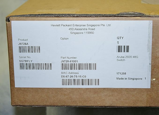HP Aruba J9728A 2920-48G 48-Port Gigabit Switch