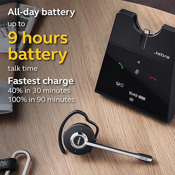 Jabra Engage 65 Wireless Headset, Convertible – Telephone Headset with Industry-Leading Wireless Performance, Advanced Noise-Cancelling Microphone, All Day Battery Life