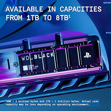 WD_BLACK 8TB SN850P NVMe M.2 SSD Officially Licensed Storage Expansion for PS5 Consoles, up to 7200MB/s, with heatsink - WDBBYV0080BNC-WRSN